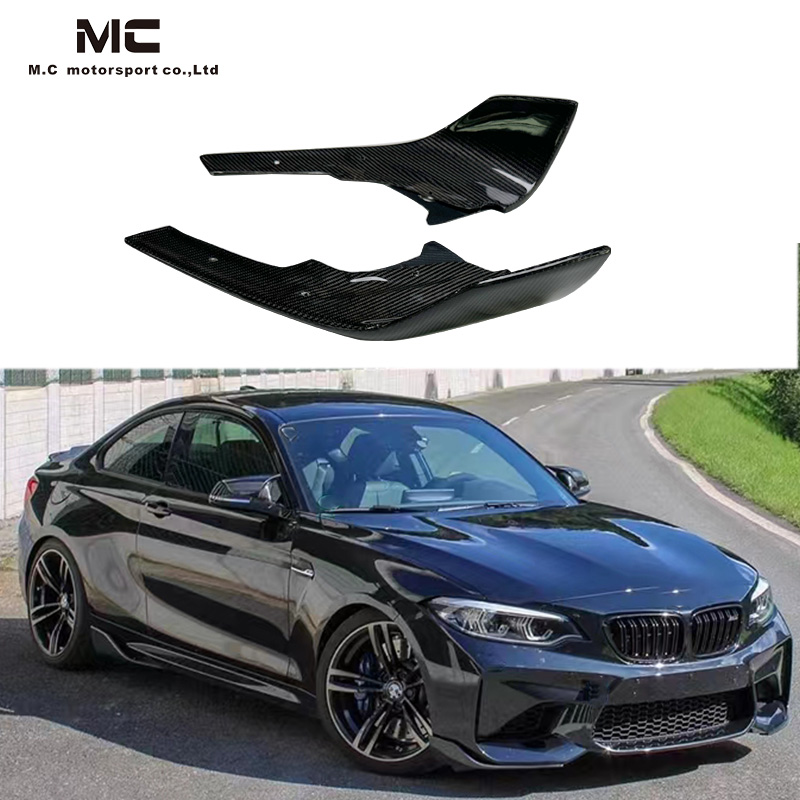 2 PCS Splitter For BMW M2 M2C Carbon Fiber Front Lip Splitter for bmw M2 M2C F87 Front Flaps