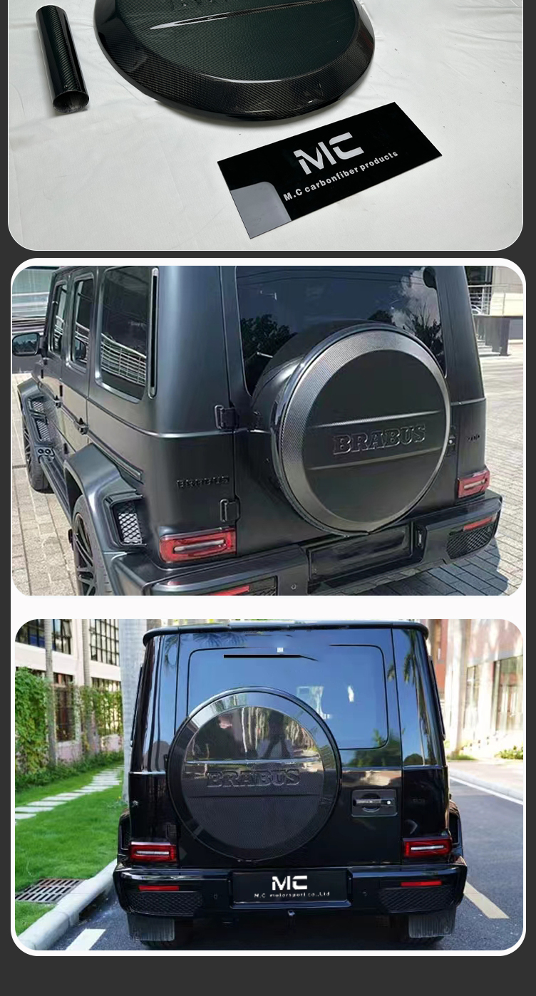 Carbon Fiber Mercedes-Benz W464 Tire Cover G-Class G63 G65 casing