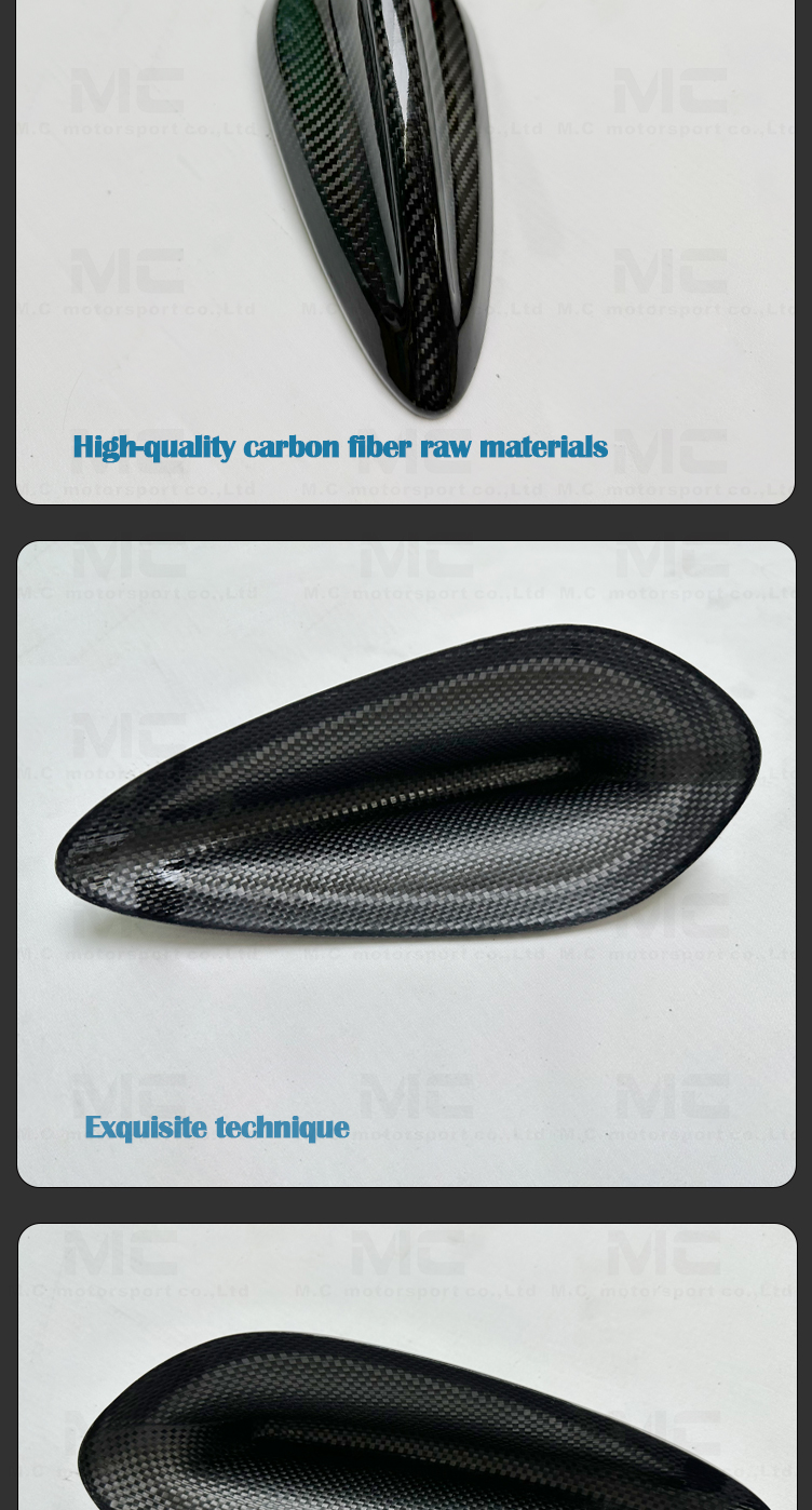 BMW F22 F30 F32 F34 F36 F80 Carbon Fiber Shark Fin Roof Antenna Universal