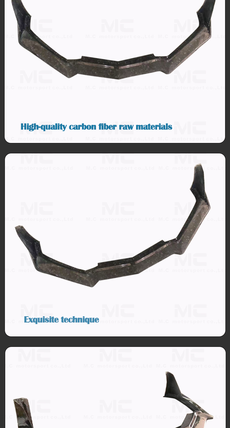 For CHEVROLET Corvette C8 Carbon Fiber ZTK Front Lip