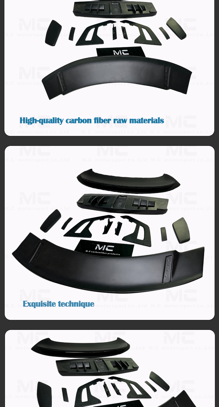 Porsche 911 992 Dry Carbon Fiber GT3 Spoiler