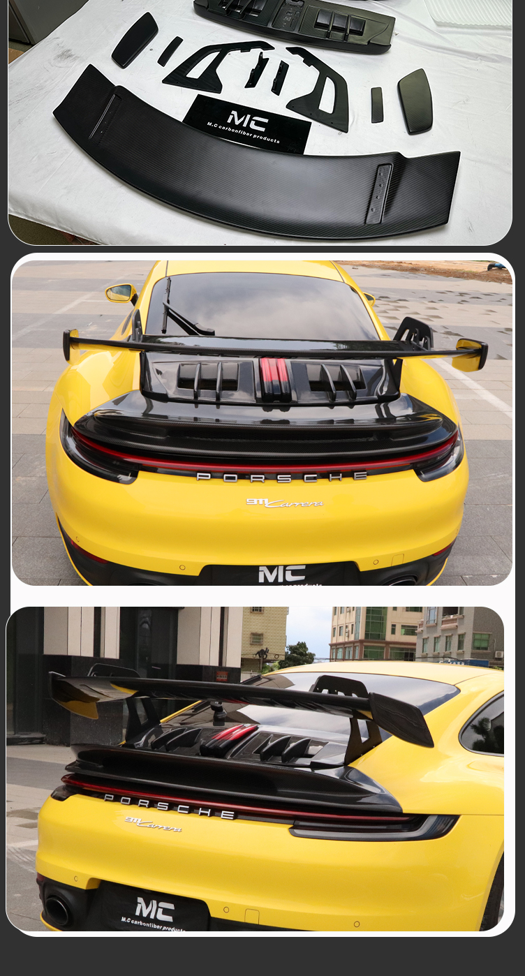 Porsche 911 992 Dry Carbon Fiber GT3 Spoiler