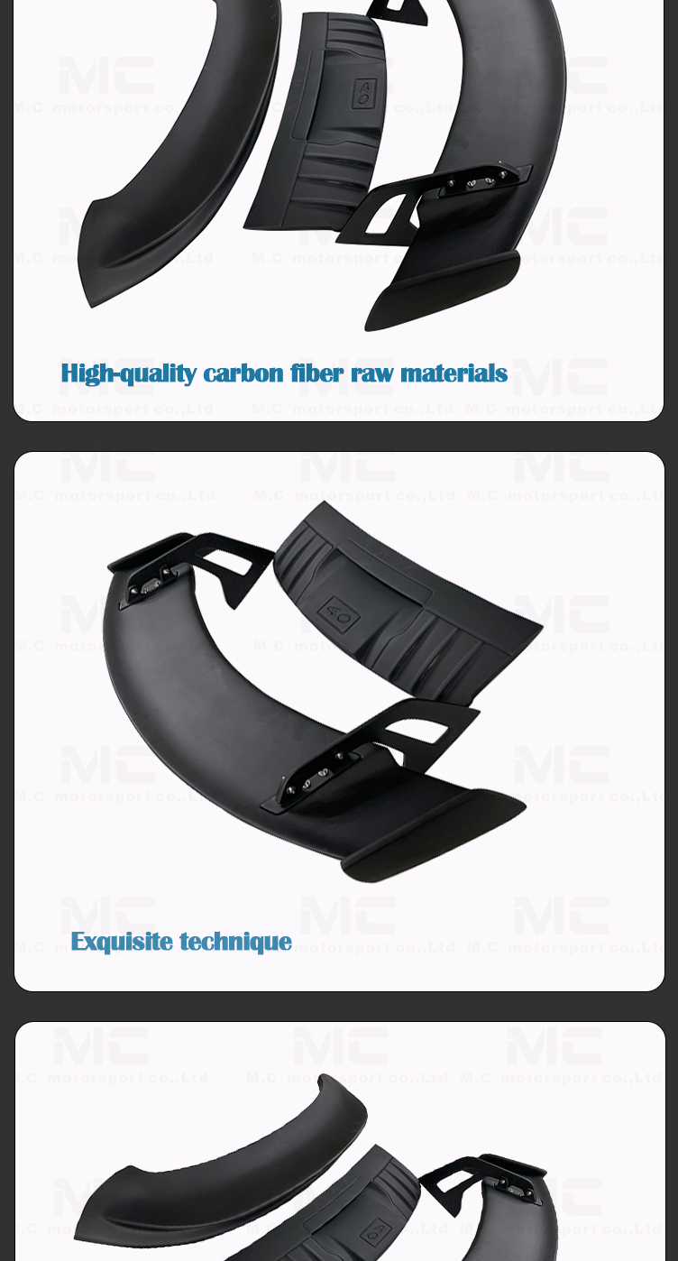 Porsche 911 992 fiberglass spoiler GT3 style