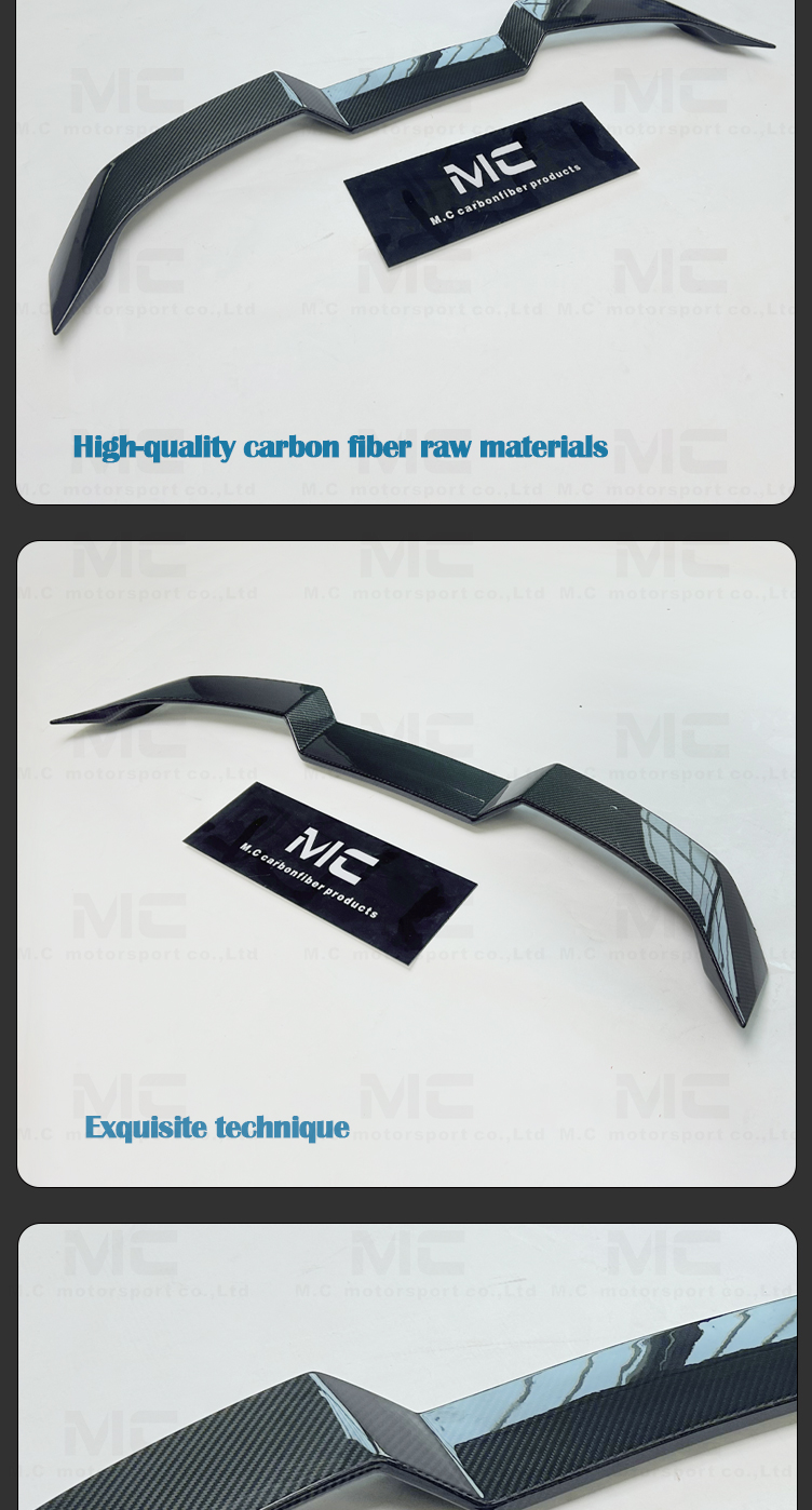 For BMW G22 G82 Carbon Fiber V Style Rear Spoiler