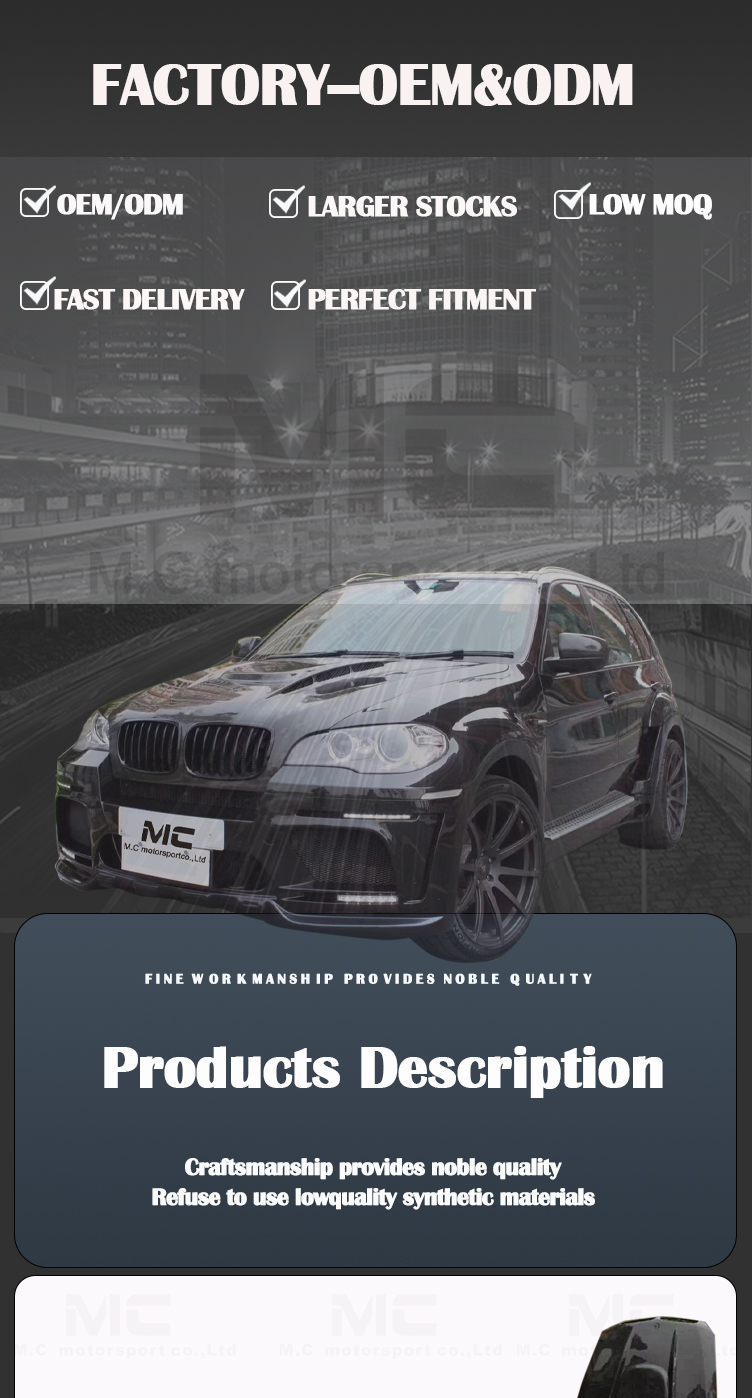 For BMW E70 Fiberglass Body Kits HM Style