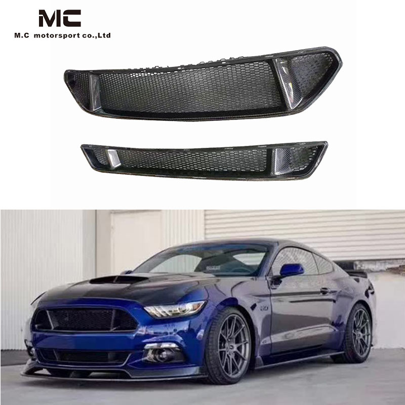 For Ford Mustang Grill Carbon Fiber 2017