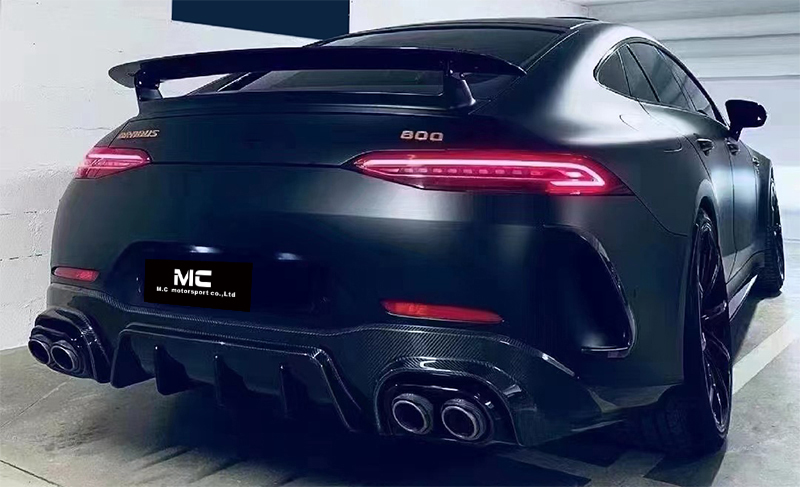 For Mercedes Benz AMG GT63 Carbon Fiber Diffuser with Carbon Fiber Exhaust Tips.