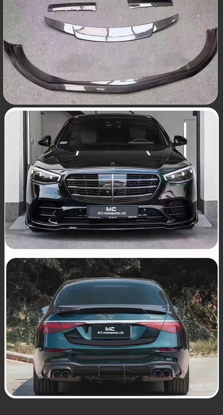 For Mercedes Benz S Class W223 Carbon Fiber Body Kits