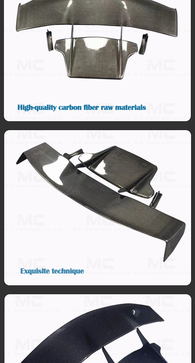 For Mercedes Benz A Class W176 Carbon Fiber VRS Spoiler