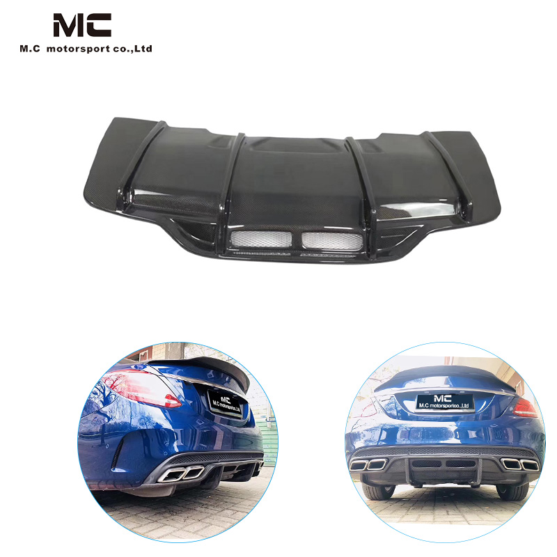For Mercedes Benz C Class W205 C63 Carbon Fiber PSM Style Duiffuser