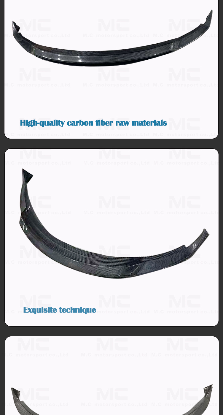 For Tesla ART Style Carbon Fiber Front Lip