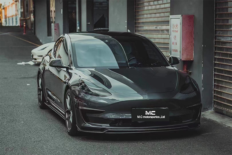For Tesla ART Style Carbon Fiber Front Lip