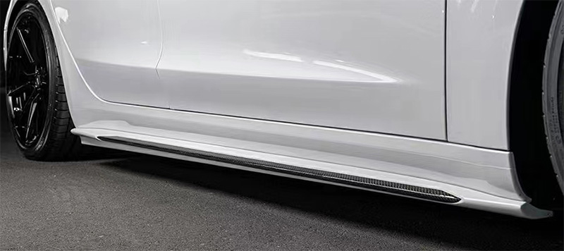 For Tesla ART Style Carbon Fiber Side Skirt