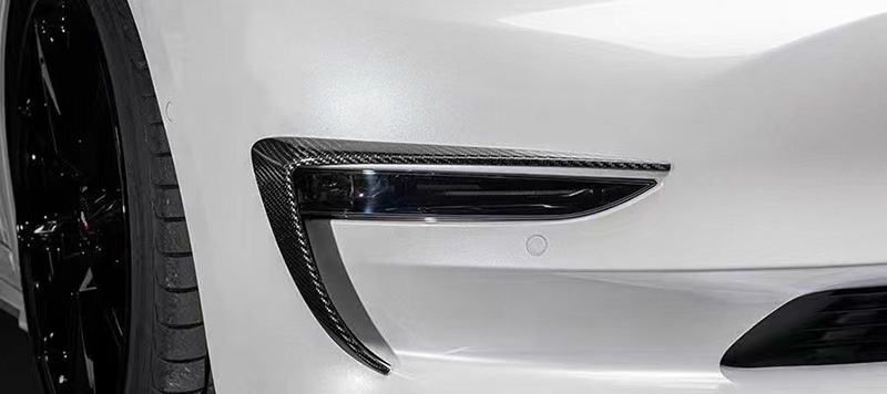 For Tesla ART Style Carbon Fiber Front Canards