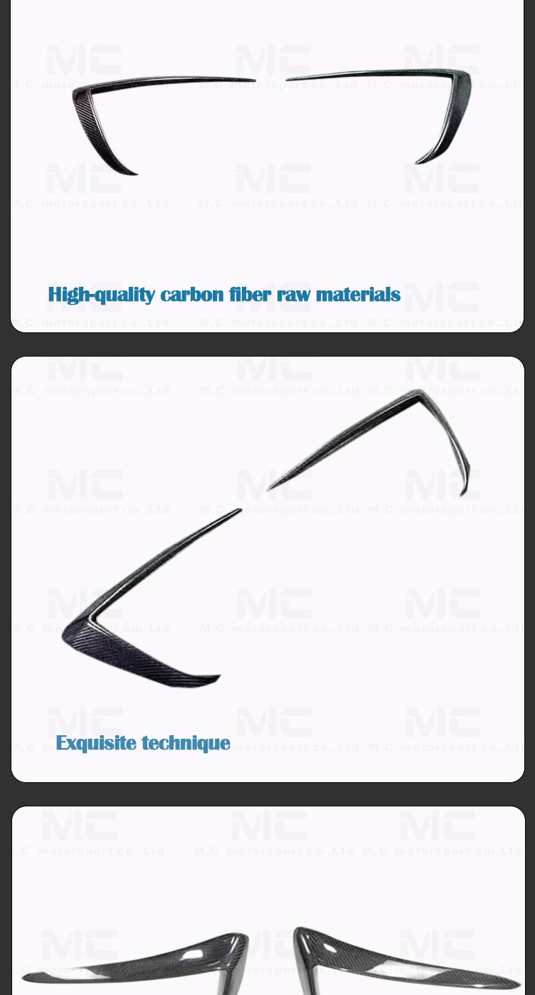For Tesla ART Style Carbon Fiber Front Canards