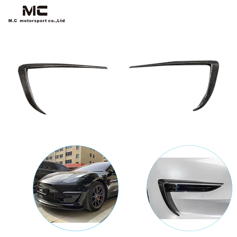 For Tesla ART Style Carbon Fiber Front Canards