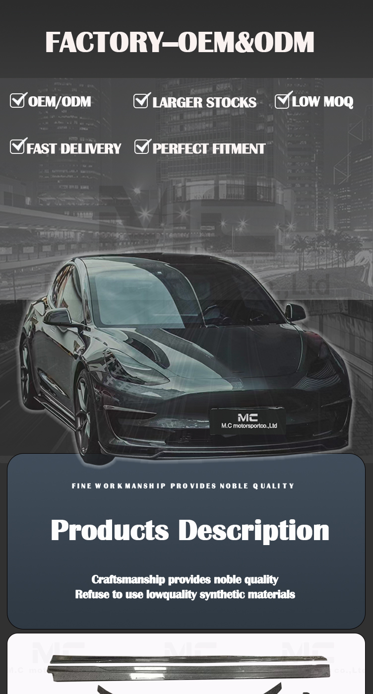 For Tesla ART Style Carbon Fiber Body Kits