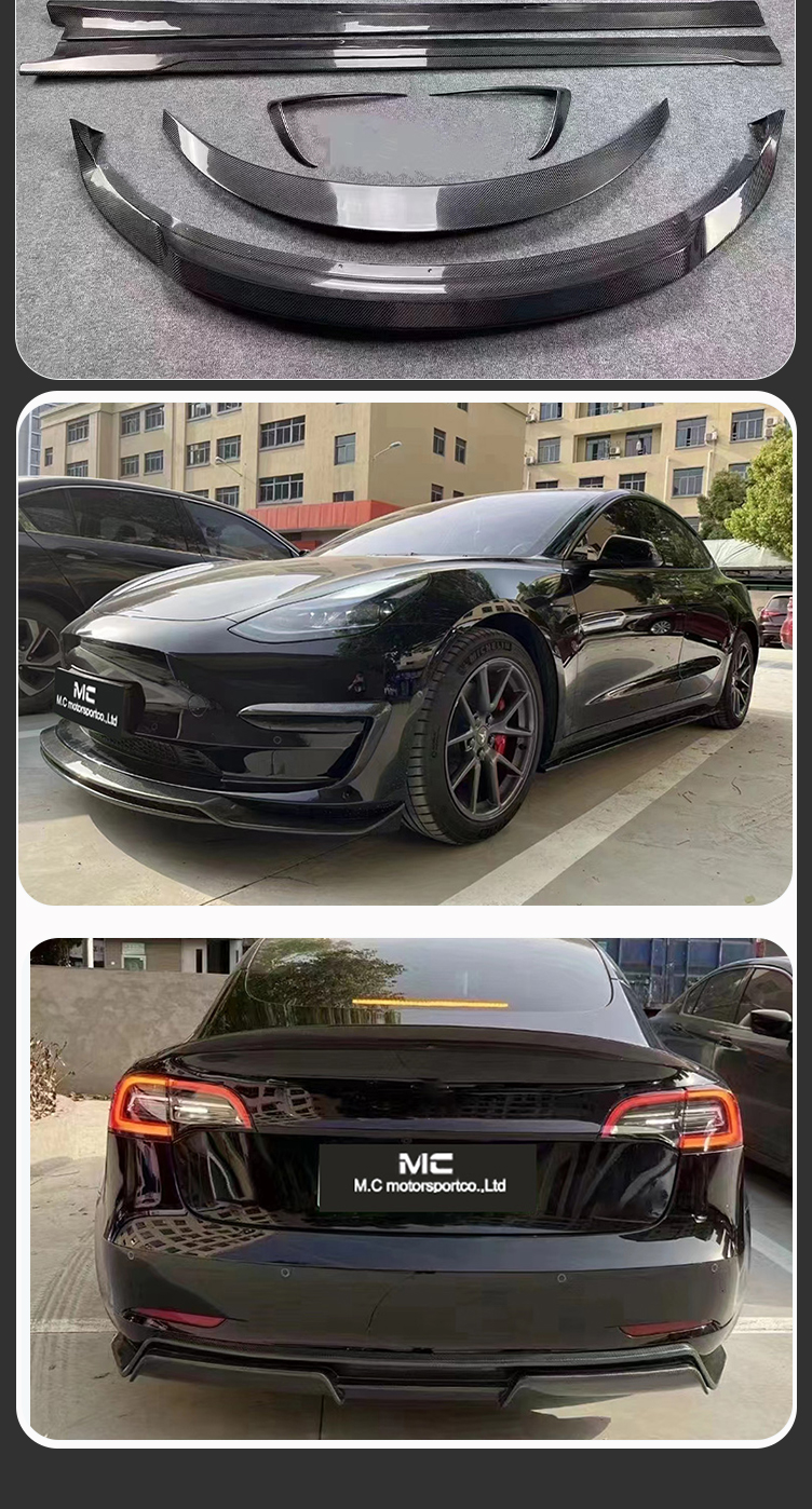 For Tesla ART Style Carbon Fiber Body Kits