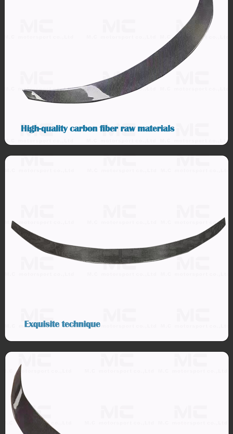 For Tesla ART Style Carbon Fiber Rear Spoiler