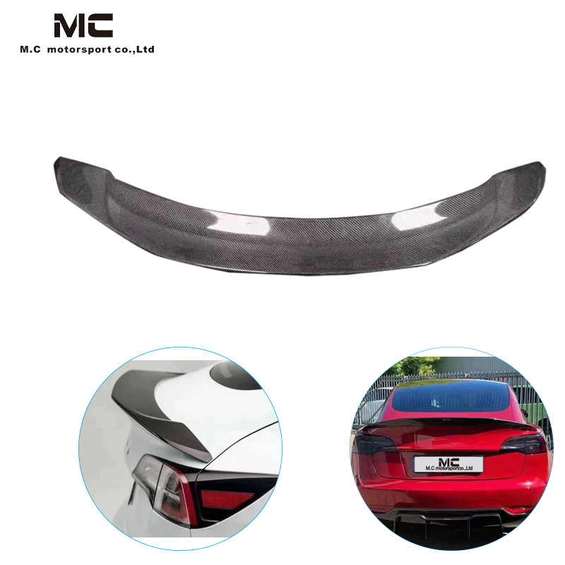 For Tesla V Style Carbon Fiber Rear Spoiler