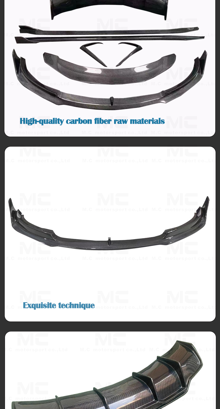 For Tesla Model 3 V Style Carbon Fiber Body Kits
