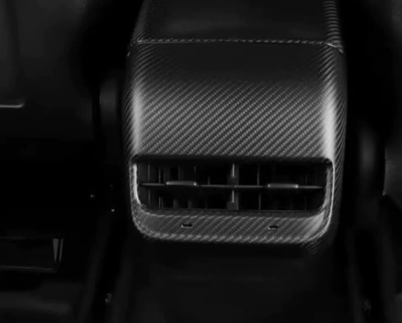 for TESLA Model 3 Model Y Matte Black Dry Carbon Rear Air Vent Outlet Trim Cover 2017+ Car Interior 