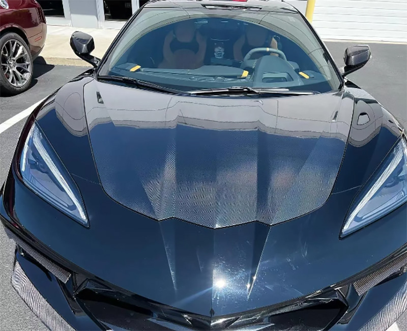 For Chevrolet Corvette C8 OEM Carbon Fiber Bonnt