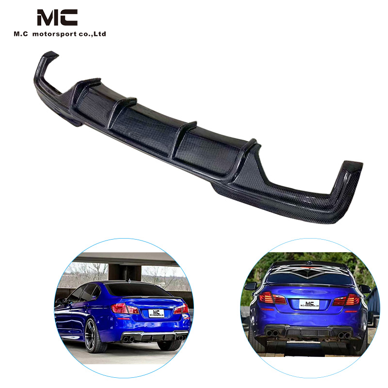 For BMW 5 Series F10 Carbon Fiber Rear Diffuser