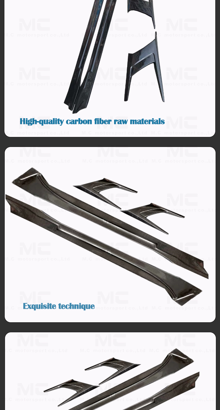 For BMW I8 Top Style Carbon Fiber Side Skirt
