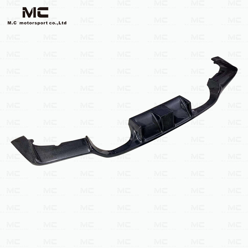 For BMW 4 Series M3 M4 F80 F82 KS Style Carbon Fiber Diffuser With Led Light
