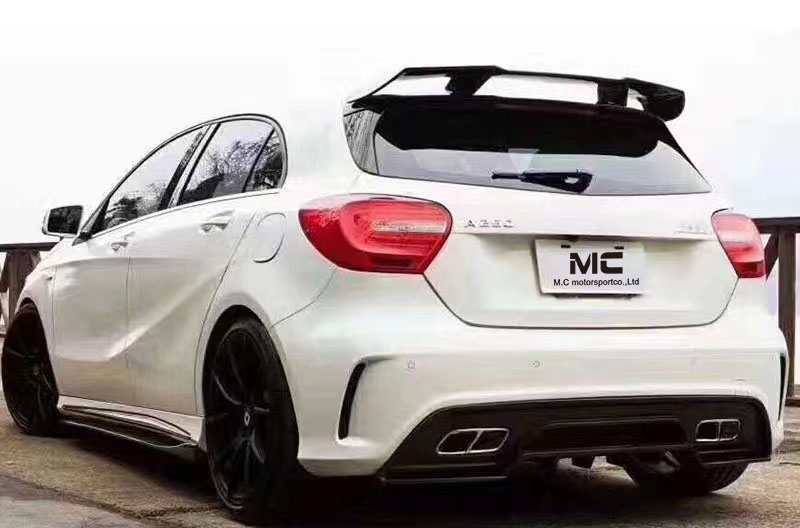 For Mercedes Benz A Class W176 Carbon Fiber R Style Roof Spoiler