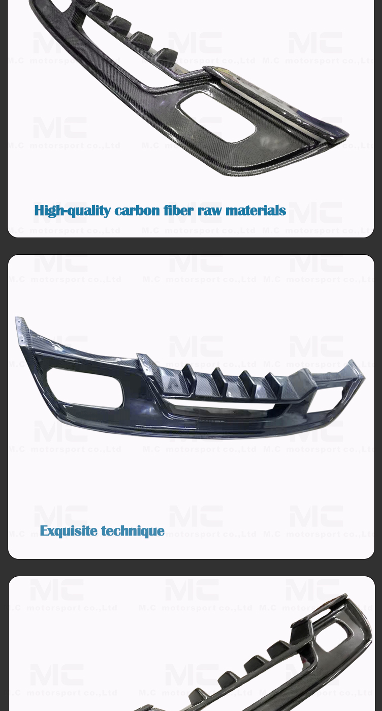 For Mercedes Benz A Class W176 R Style Carbon Fiber Rear Diffuser