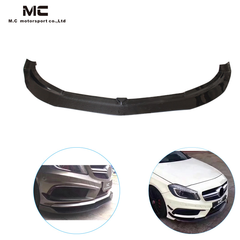 For Mercedes Benz A Class W176 R Style Carbon Fiber Front Lip