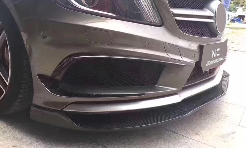 For Mercedes Benz A Class W176 R Style Carbon Fiber Front Lip