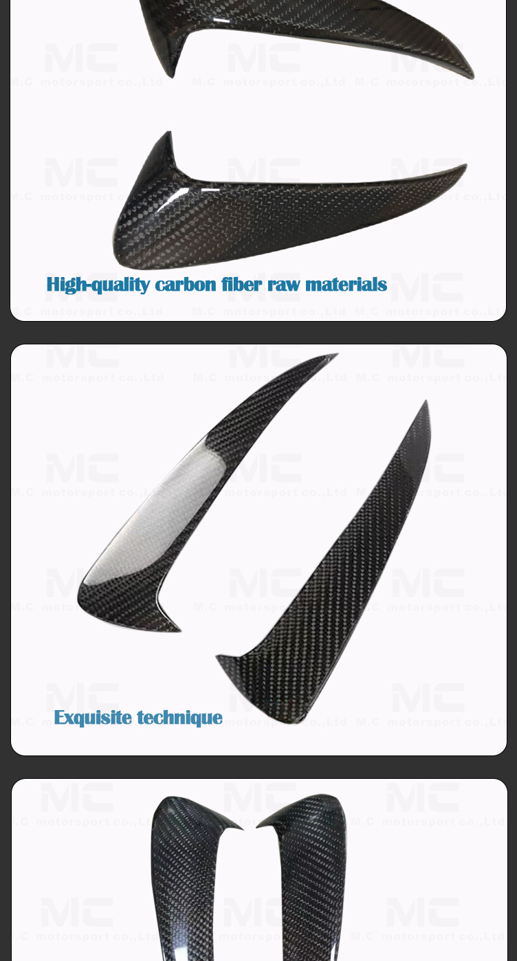 For Mercedes Benz C Class W205 C63 Rear Canards