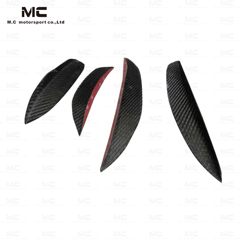 For Mercedes Benz W205 C63 Front Canards Carbon Fiber 4pcs