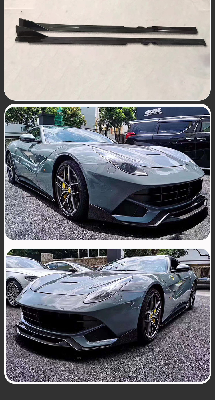 For Ferrari F12 DMC Style Carbon Fiber Side Skirt