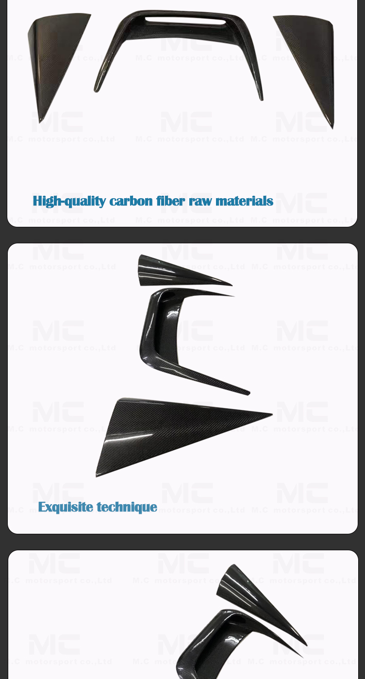 For Ferrari F12 DMC Carbon Fiber Bonnet Canards