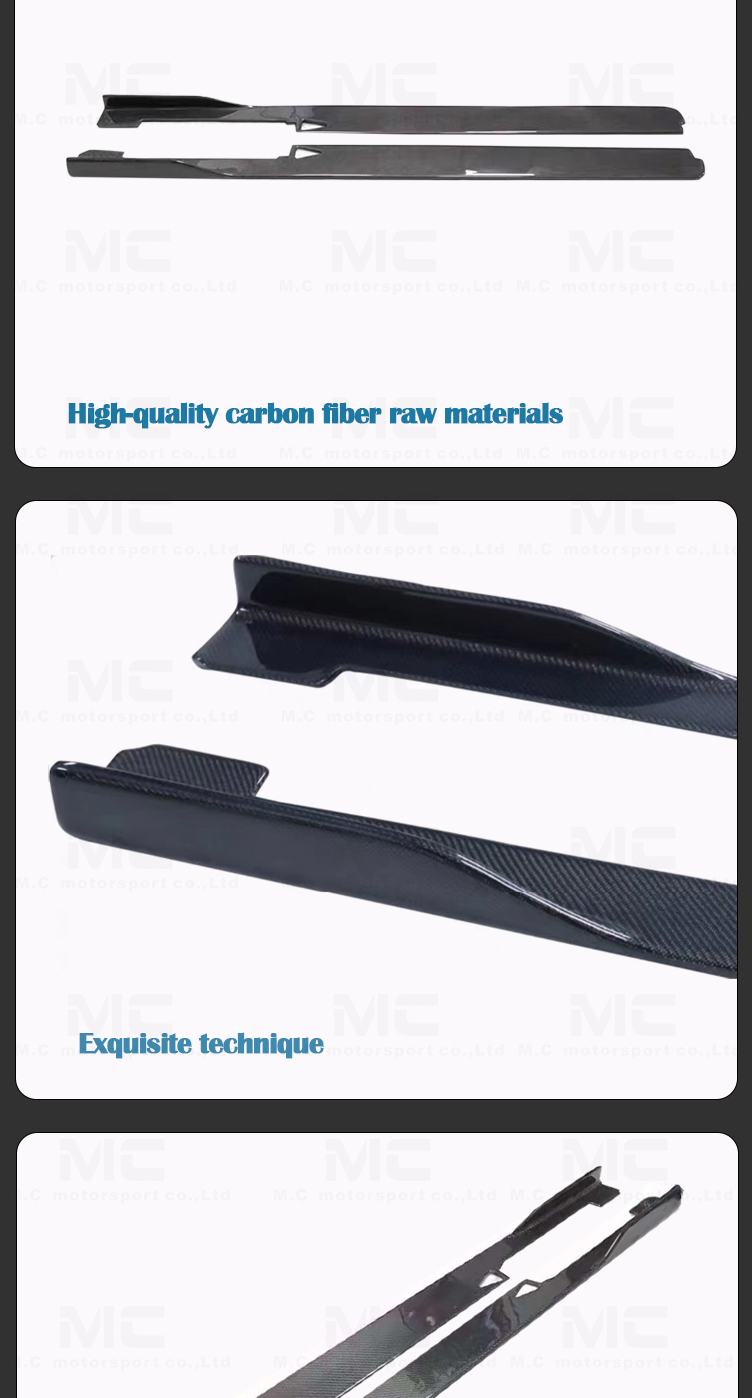 For Ferrari 458 Carbon Fiber Side Skirt