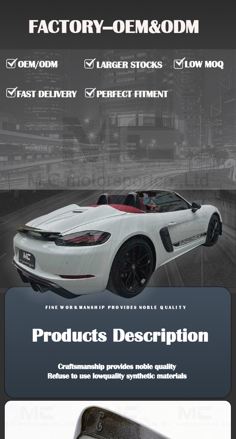 For Porsche 781 Carbon Fiber Door Vent Trims