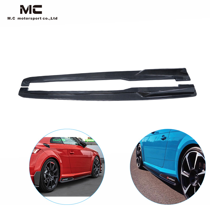 For Audi TT TTS TTRS Carbon Fiber Side Skirt 2016-In