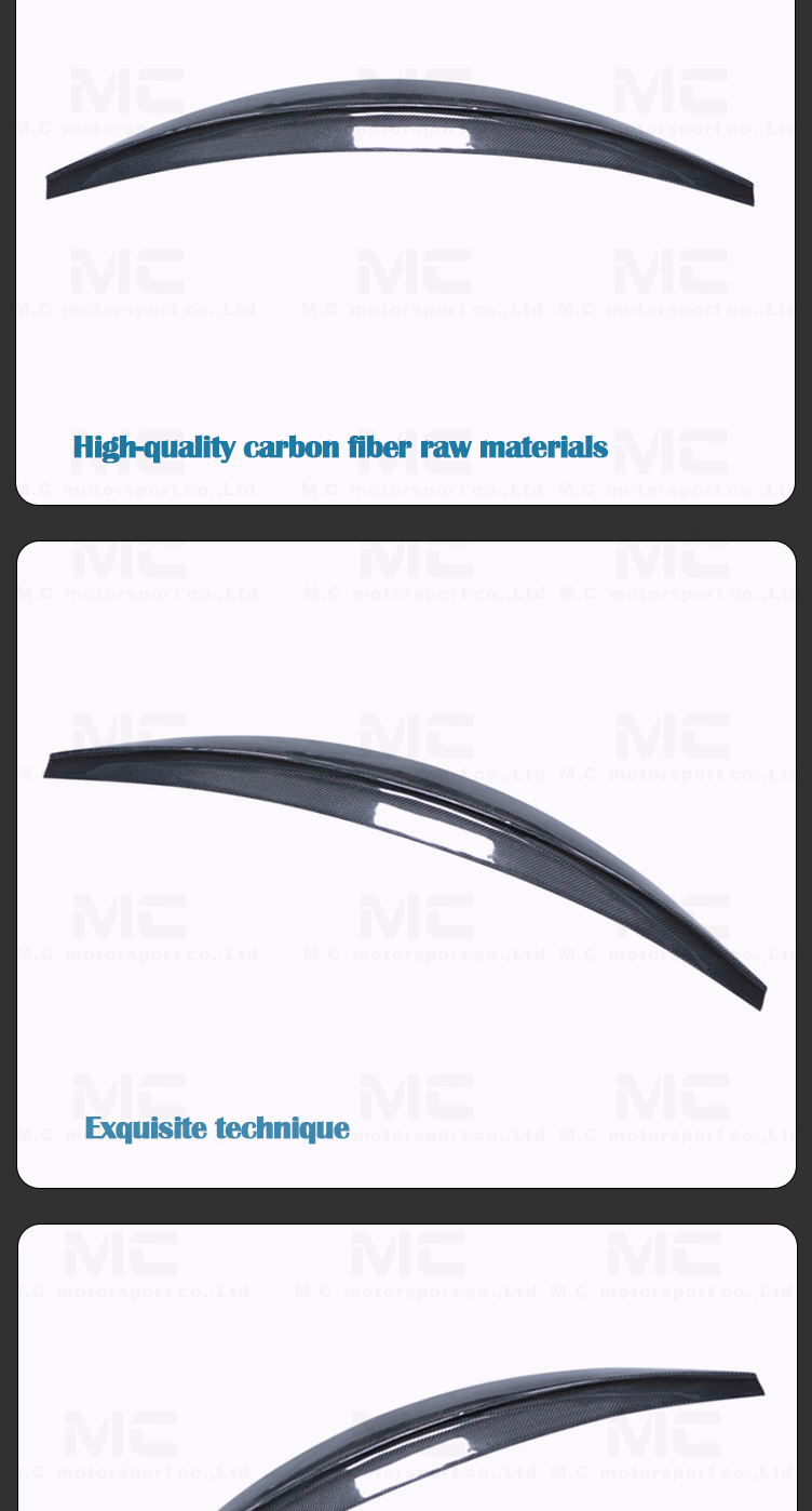 For Maserati GT4.2 Carbon Fiber Spoiler 2008-2015