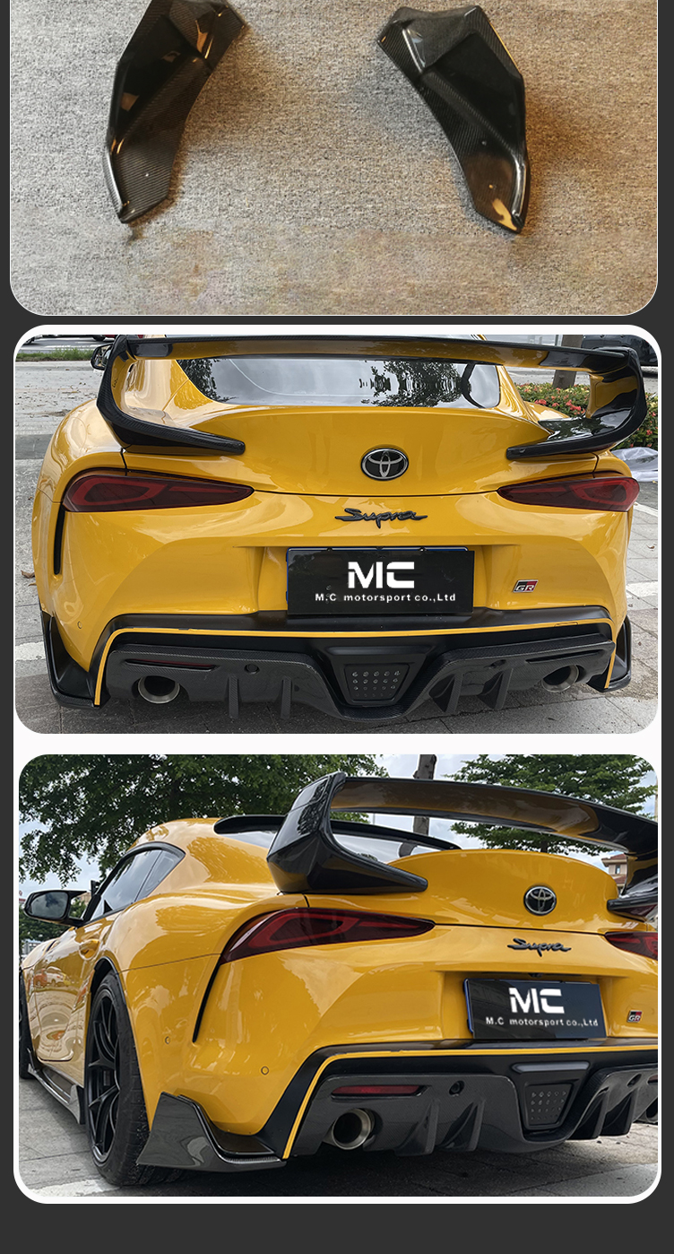 For Toyota Supra A90 A91 Carbon Fiber Rear Splitter