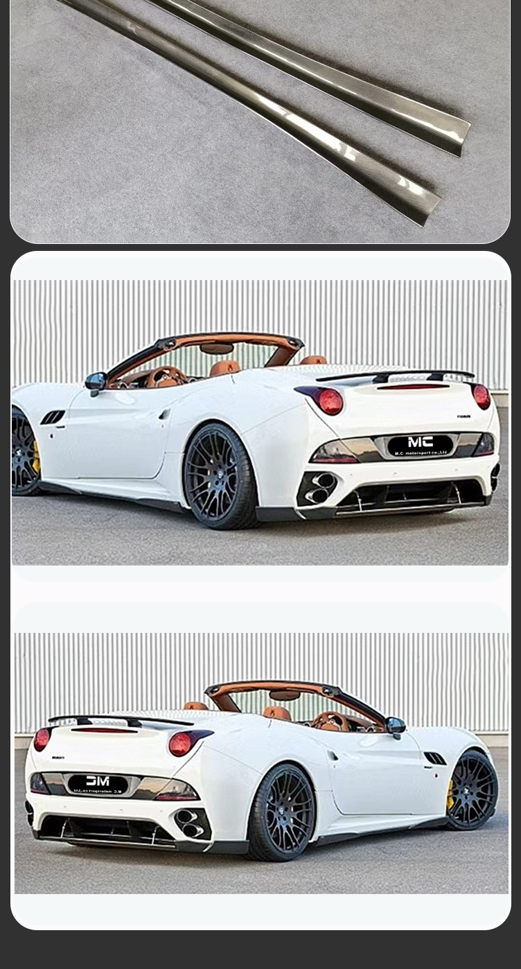 For Ferrari California Style Carbon Fiber Side Skirt