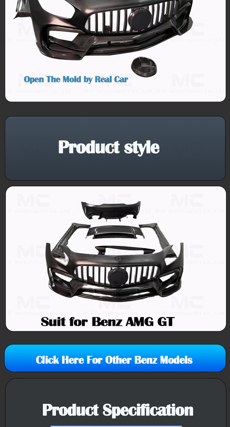 For AMG GT IMP Body Kits