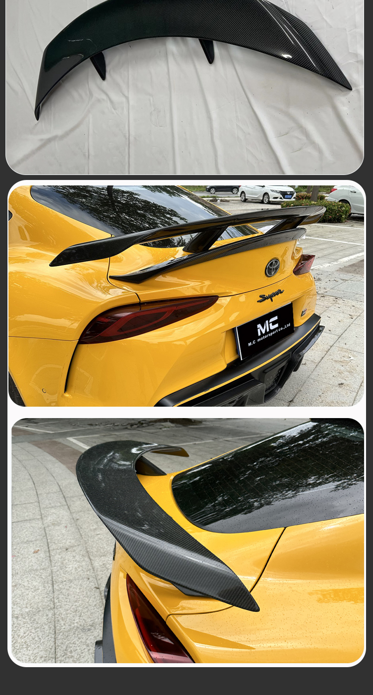 For Toyota Supra A90 A91 MK GR Carbon Fiber AG Style Rear Spoiler