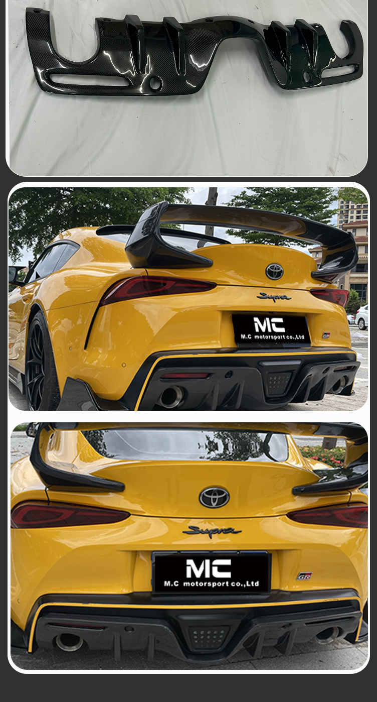 Toyota Supra A90 A91 MK AG Style Carbon Fiber Diffuser
