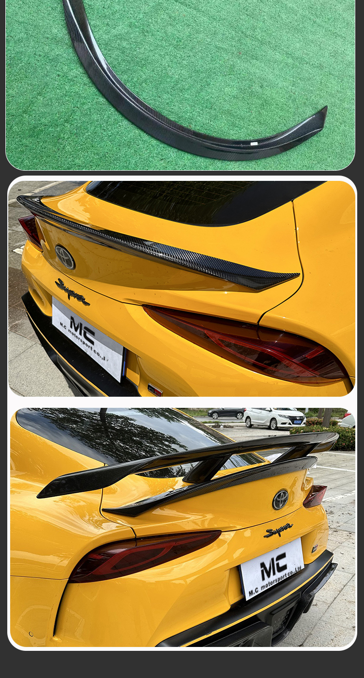 For Toyota Supra A90 A91 MK GR Carbon Fiber AG Style Rear Spoiler Duck Spoiler