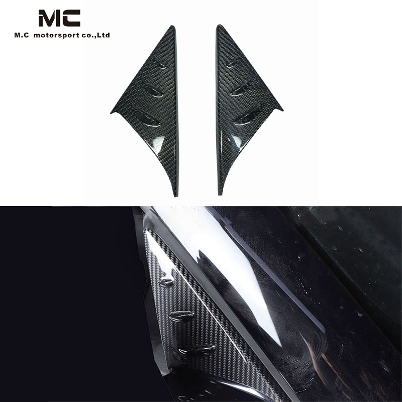 FOR TOYORA A90 SUPRA 2020-UP DRY CARBON SIDE MIRROR TRIANGLE TRIMS WIND DEFLECTOR SET 