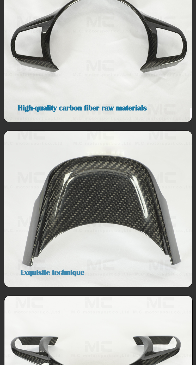 For Toyota Supra A90 GT MK Dry Carbon Fiber Steering Wheel Sticker Cover